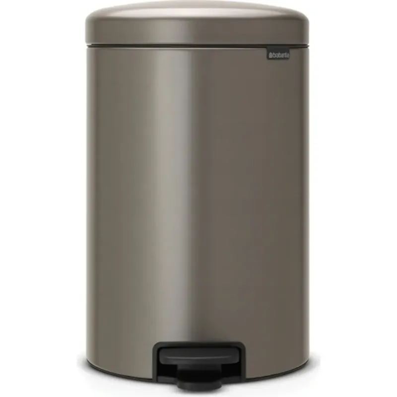 NewIcon - Pattumiera a Pedale 20 L con Inserto in Plastica,Platinum Ultima Occasione