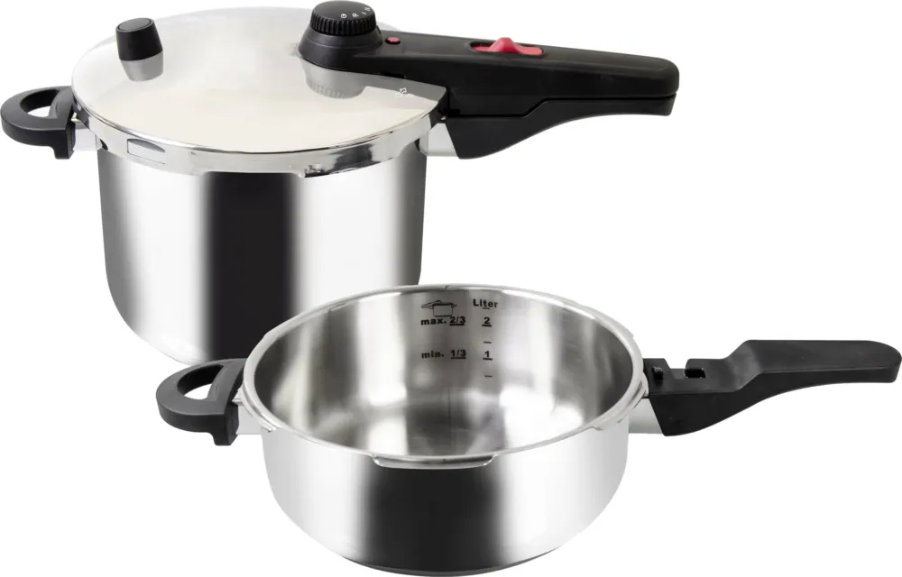 Set di Pentole a Pressione Ø 22 cm, 6 + 3 L Pagamento Sicuro