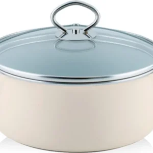 Promo Stagionale Nouvelle-Avorio Top 3000 Casseruola con Coperchio in Vetro,20 cm