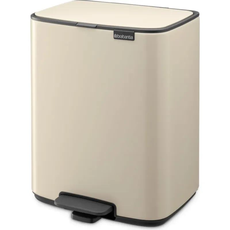 Professionale Bo - Pattumiera a Pedale, 12 L,Soft Beige