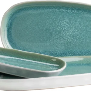 Elea - Set di Piatti da Portata - 3 Pezzi, Verde Chiaro Prezzo Ridotto