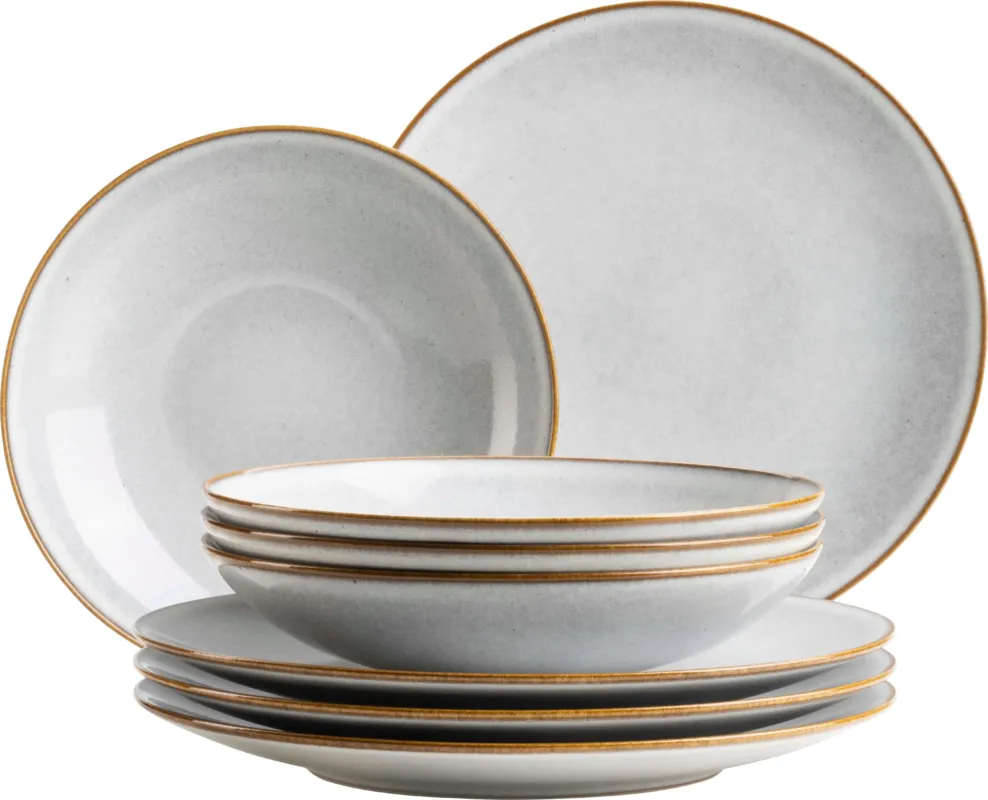Offerta Limitata Smoky‘s - Servizio da Tavola - 8 Pezzi, Bianco