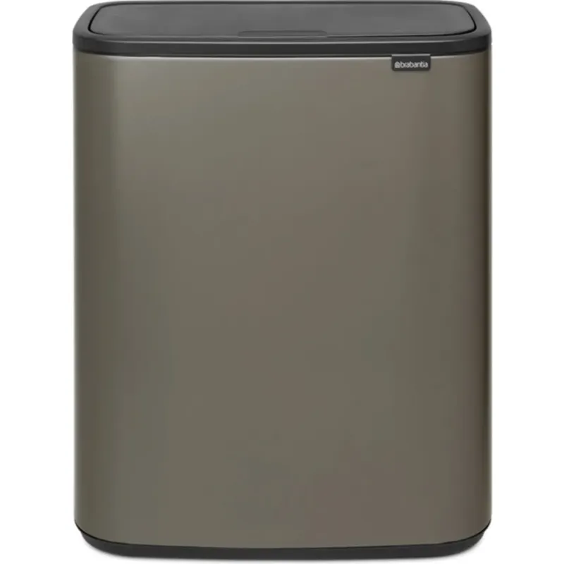 Bo Touch Bin - Pattumiera 60 L con Inserto in Plastica,Platinum Pagamento Sicuro