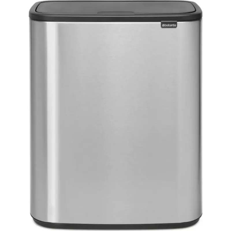 Bo Touch Bin - Pattumiera 60 L con Inserto in Plastica,Matt Steel Fingerprint Proof Bestseller