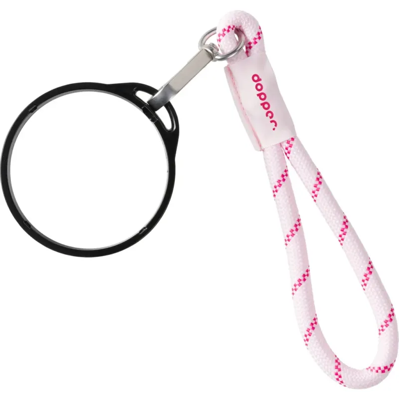 Consegna Rapida Wrist Cord Black Mug Ring,Cherry Pink