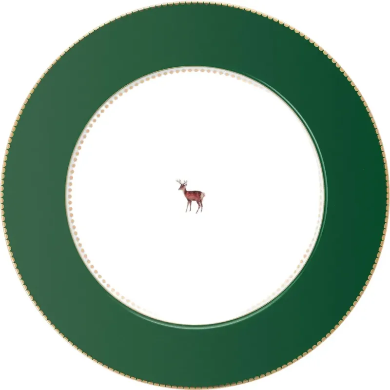 Love Birds - Piatto Deer Dark Green,26,5 cm Compra Oggi Stesso