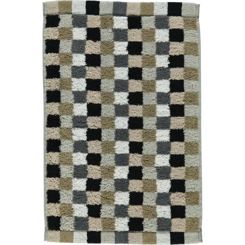 Asciugamano Ospite Lifestyle a Quadretti 30 x 50 cm,Grigio Pietra - 37 Prezzo Basso
