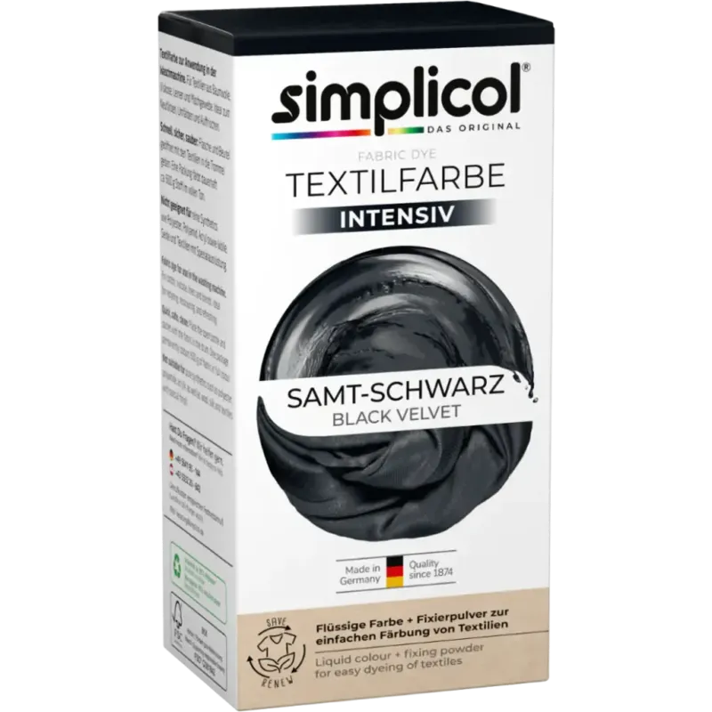 Professionale Colorante Tessile Intenso,Nero velluto