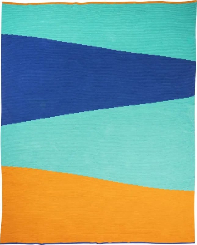 Sconto Color Flow - Coperta Lavorata a Maglia, Blu