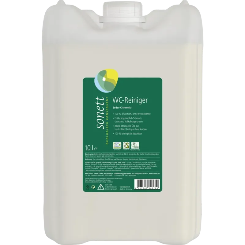 Detergente WC - Cedro e Citronella,10 L Direttamente Dal Produttore