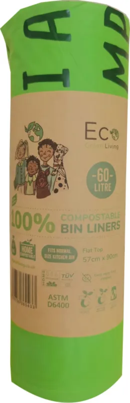 Sacchi Compostabili per Rifiuti - 60 L Esclusivo