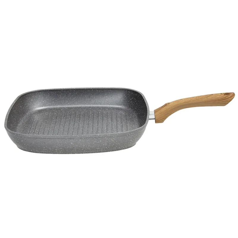Vendita Finale BISTECCHIERA QUADRA - 28x28 cm Alluminio Grigio
