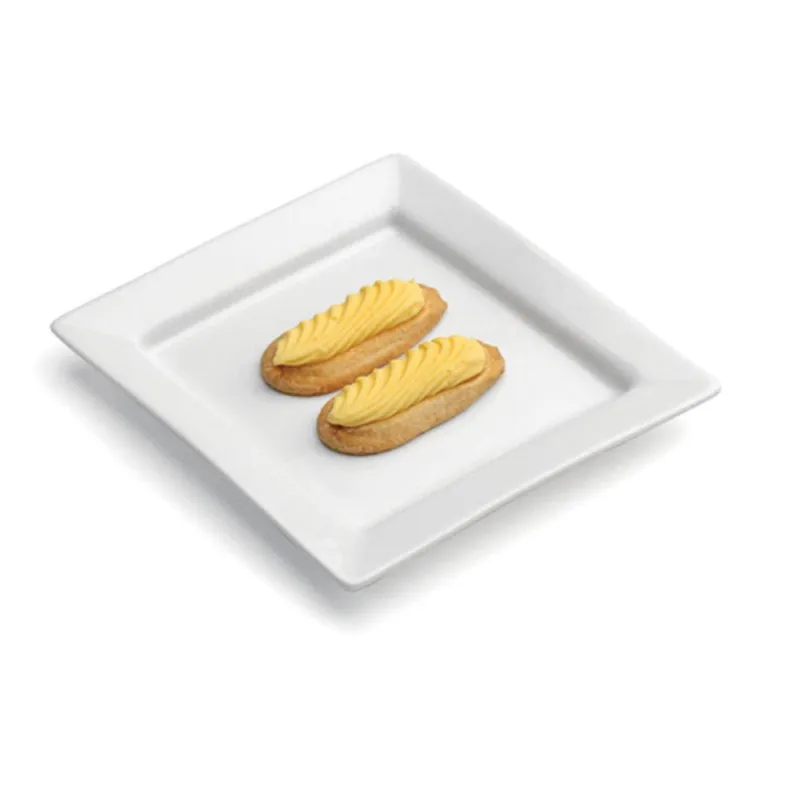 Vassoio quadro cm 15x15 Bianco Porcellana Bianco Pagamento Sicuro