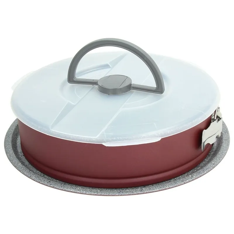 Affare Tortiera apribile 1 fondo con coperchio 26 cm Acciaio al carbonio Rosso