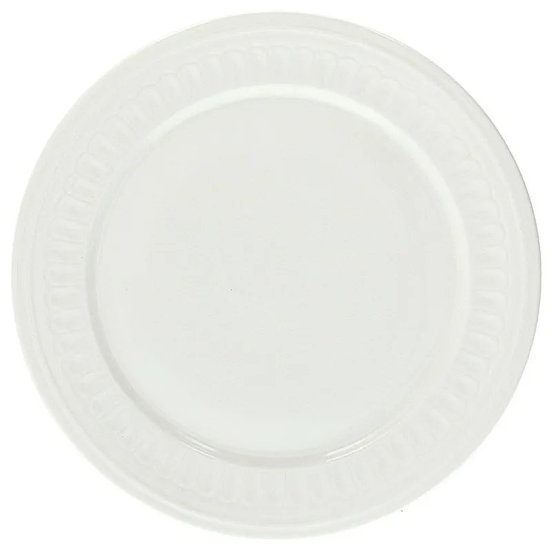 Rotondo piano cm 30 Bianco New Bone China Bianco Spedito Oggi