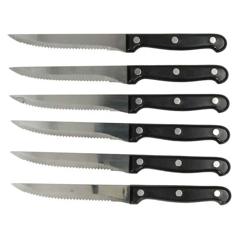 Set 6 pezzi coltelli steak Acciaio Multicolor Di Tendenza