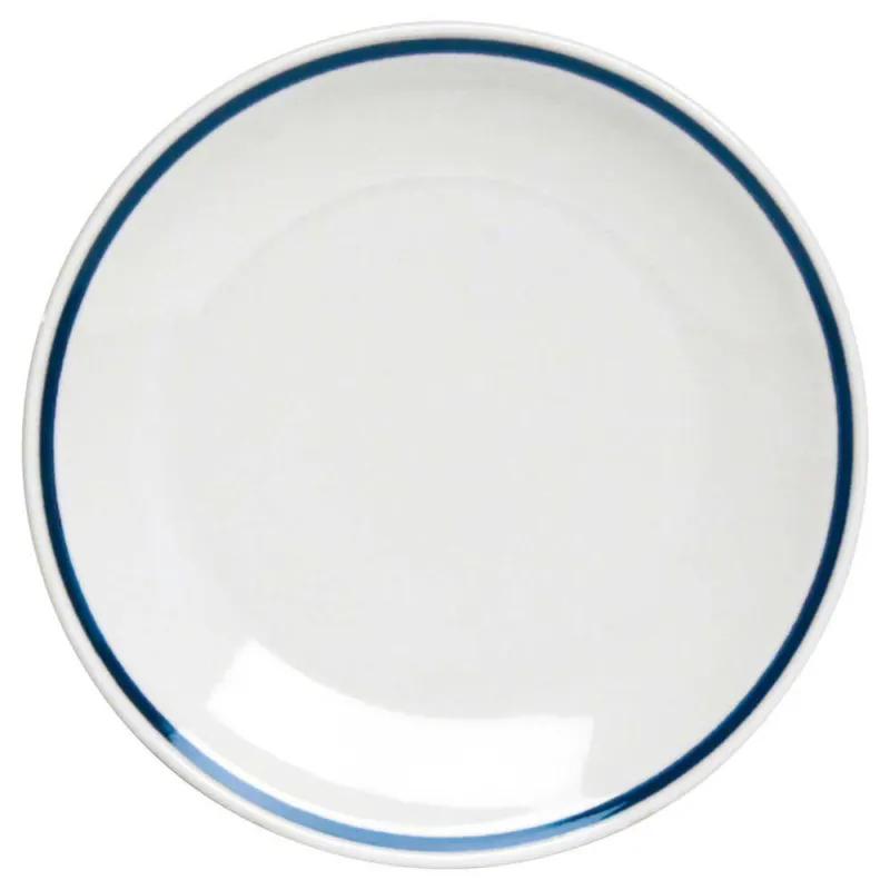 Offerta Del Giorno Piatto dessert Porcellana Bianco con cornice blu 20 cm Porcellana