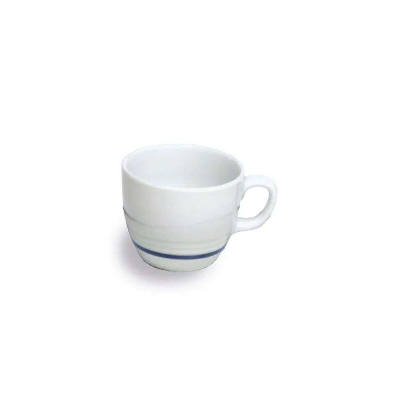Più Venduto Tazza caffè senza piatto cc 90 Fascetta blu Porcellana Blu