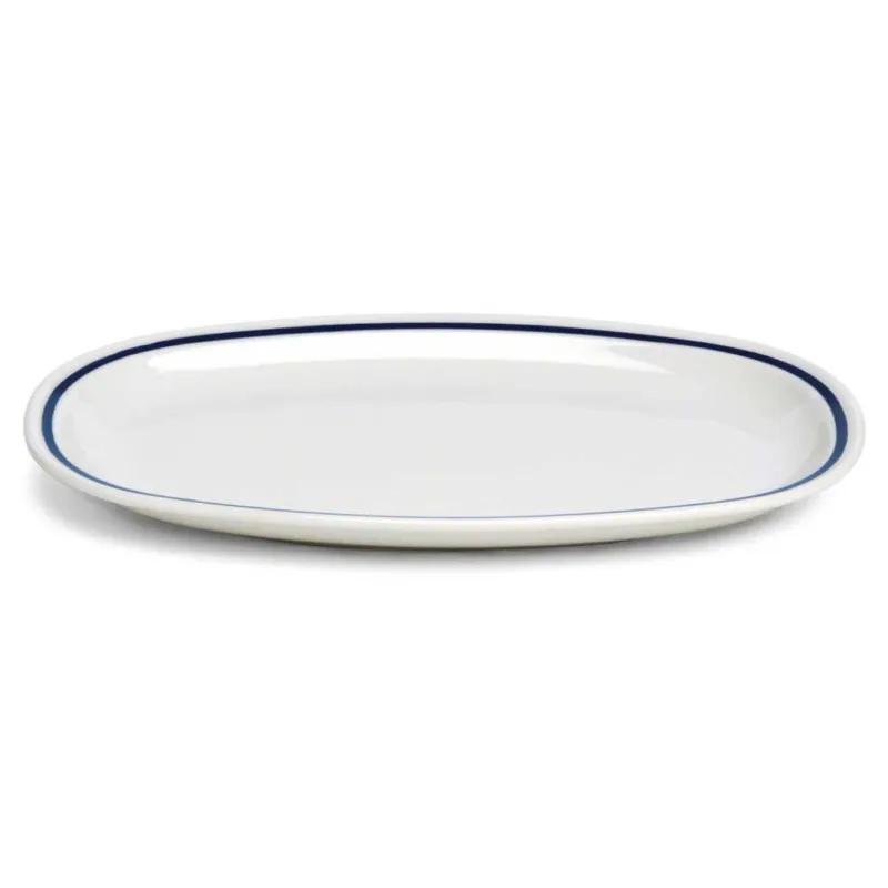 Prezzo Ridotto OVALE PIANO - 26x16 cm Porcellana Blu