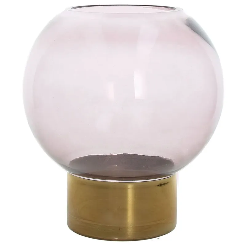 Quantità Limitata Vaso palla lilla cm 26 h Bubble Vetro Rosa