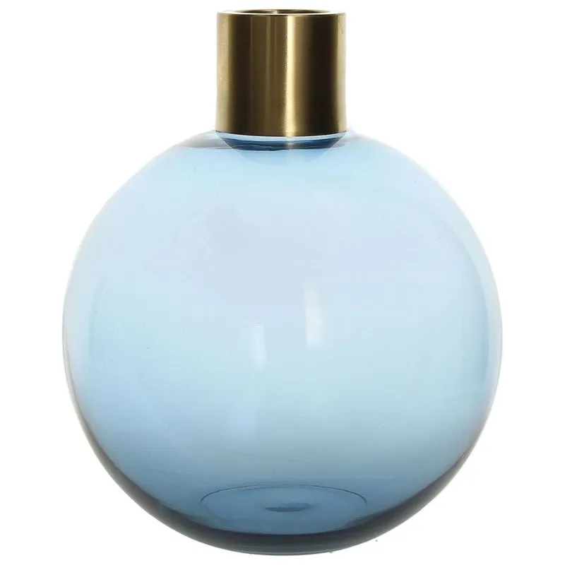 Ordina Subito Vaso palla blu cm 30 h Bubble Vetro Azzurro