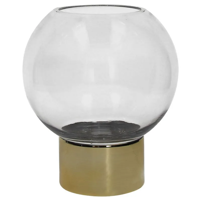 Vaso palla trasp.cm 21 h Bubble Vetro Trasparente Offerta Limitata