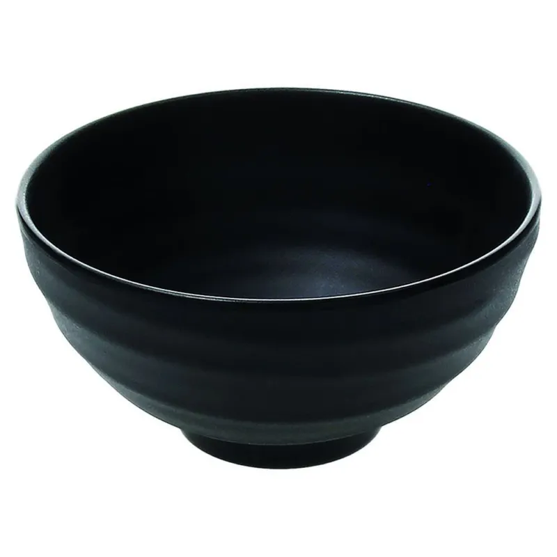 Bowl con piede 22 cm Melamina Nero Consegna Rapida