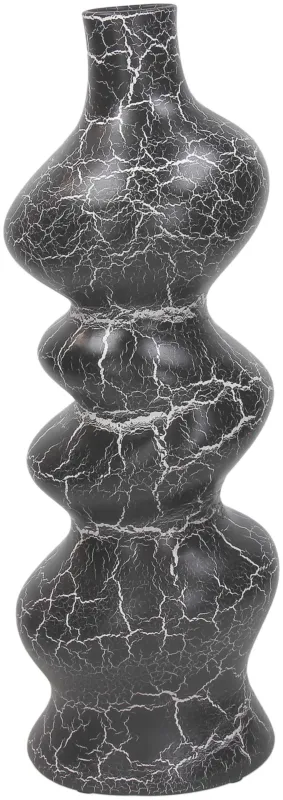 Promozione Vaso ondulato cm 48 h Spider Ceramica Nero