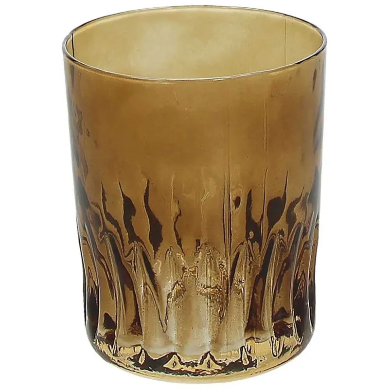 Bicchiere 320 cc Ambra Vetro Marrone Reso Gratuito