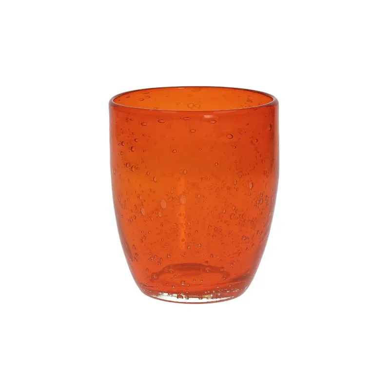 Esclusivo Bicchiere Bubble cc 380 Arancio Vetro Arancione