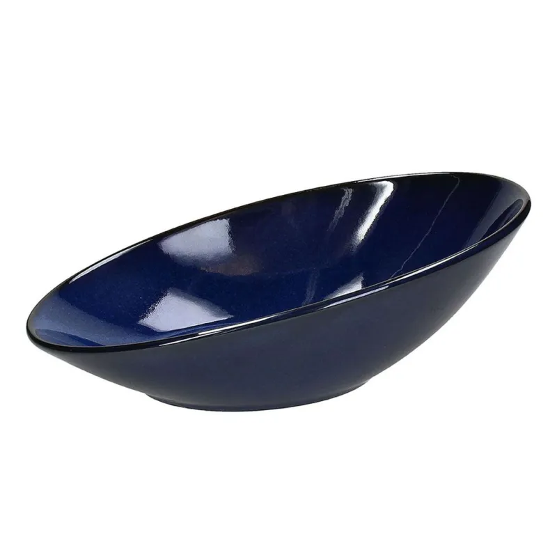 Contenitore ovale cm 35 Blu Stoneware Blu Novità