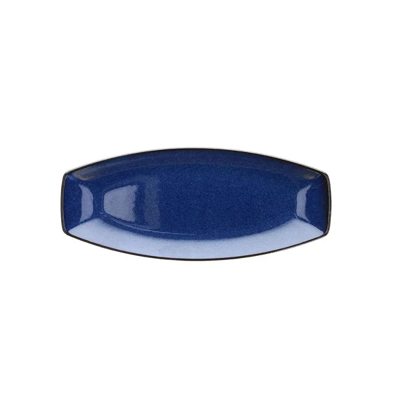 Vassoio rettangolare cm 29,5x12,5 Blu Stoneware Blu Nuovo Arrivo