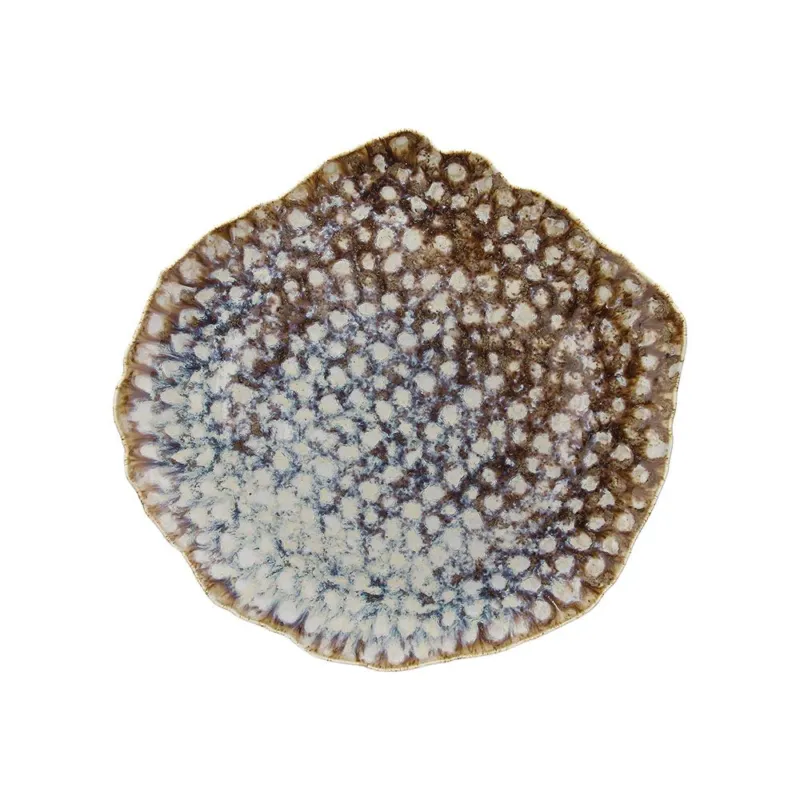 Ultima Occasione Piatto piano cm 32x30 Marine Porcellana Ambra
