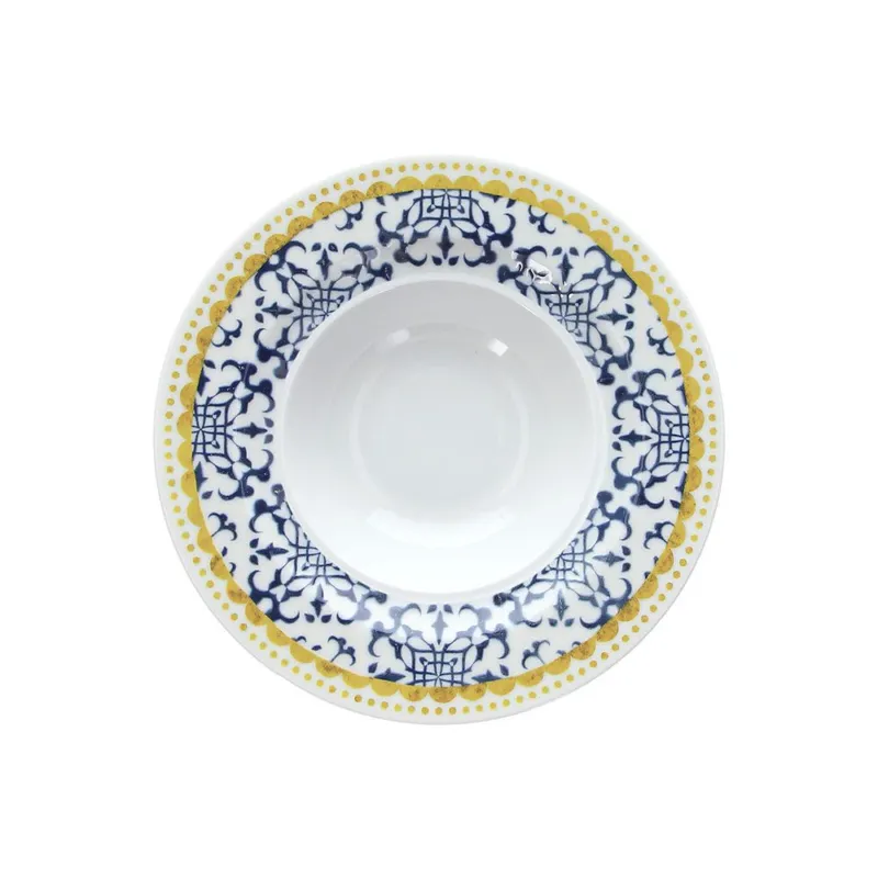 Piatto fondo gourmet cm 28 Selinunte Porcellana Blu Ultimissimo Modello