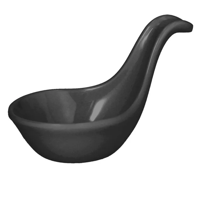 Cucchiaio finger piccolo 9,5 cm x 5,7 cm x 2,3 cm Melamina Nero Offerta Lampo