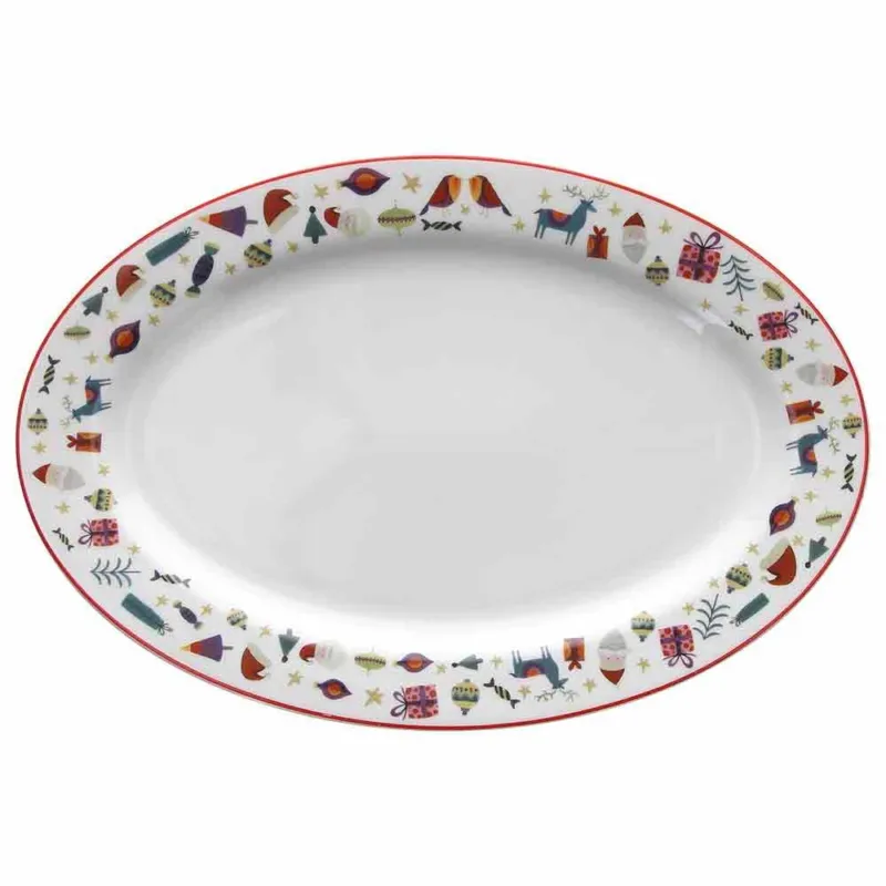 Occasione Imperdibile Piatto ovale 36 cm Candy New Bone China Multicolor