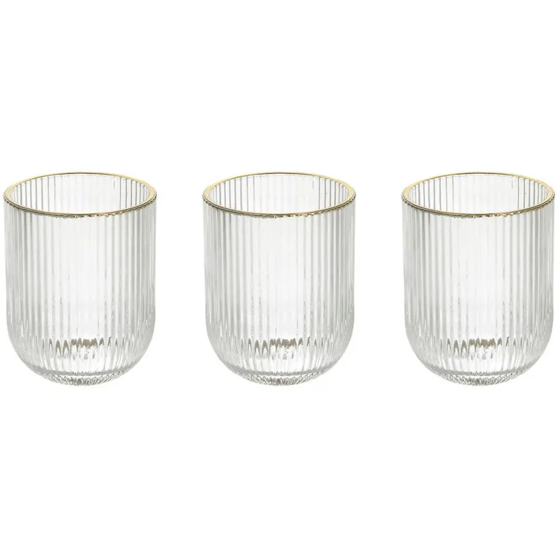 Ultimissimo Modello Set 3 bicchieri cc 300 Eclipse Vetro Trasparente