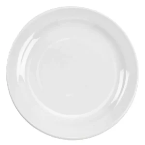Piatto piano cm 25 Porcellana Bianco Soddisfatti O Rimborsati