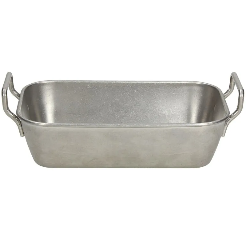 Occasione Tegamino rettangolare con manici da porta 16,5 cm Acciaio inox Argento