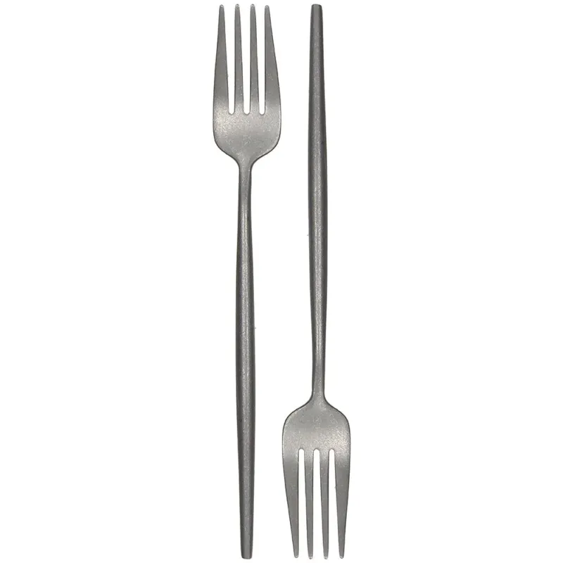Set 2 forchette Skewer Acciaio inox Argento Professionale