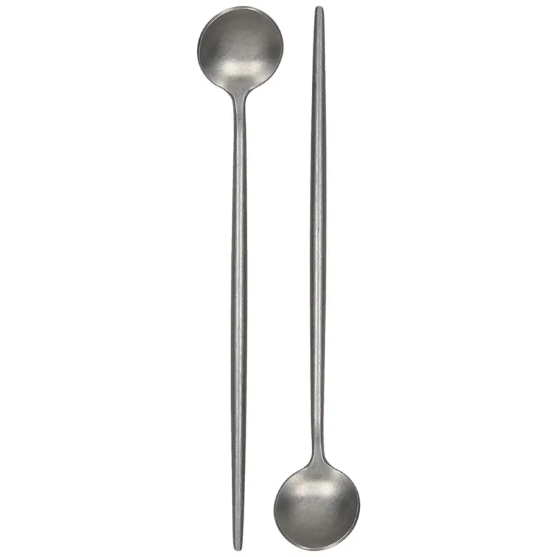 Set 2 cucchiai dessert Skewer Acciaio inox Argento Esclusivo