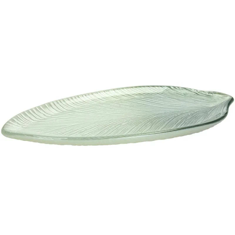 Foglia Verde Cm 30 Galassia Leaf Vetro Verde Di Tendenza