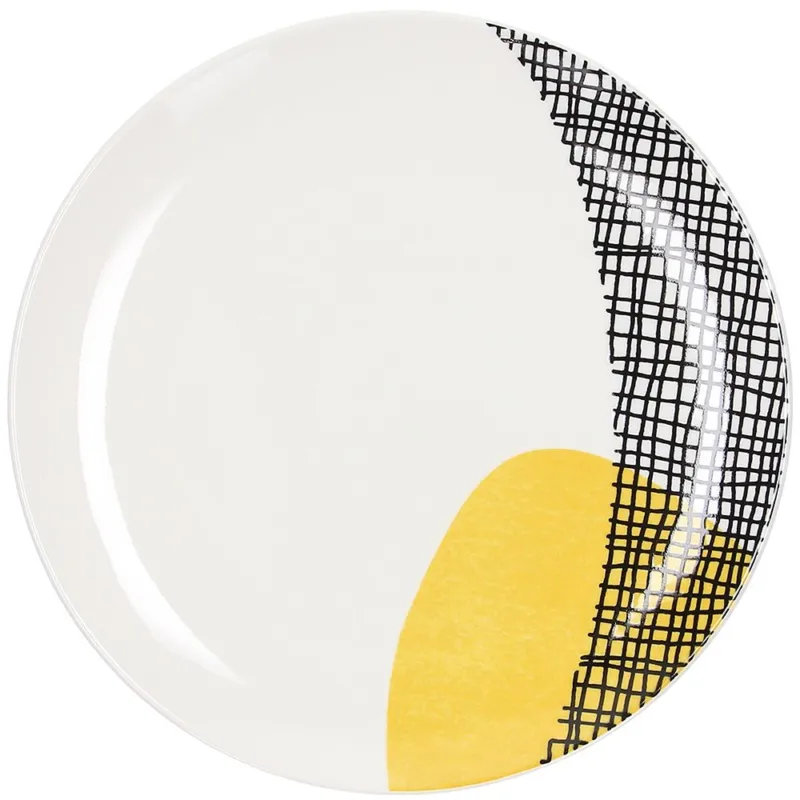Economico Piatto Piano 20 cm Ikonic Porcellana Giallo