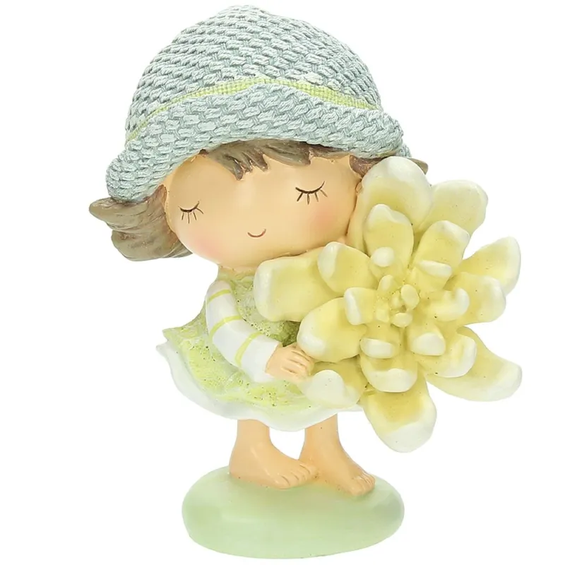 Affare Statua Bimba Con Dalia H 14 Vogue Bimbi Poliresina Multicolor