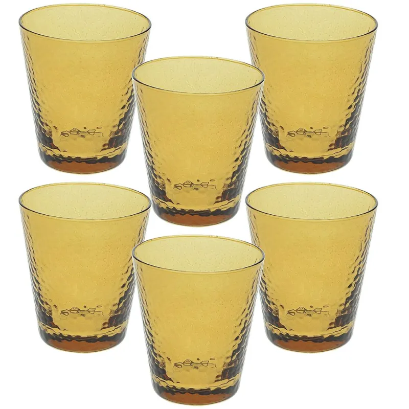 Set 6 Bicchieri Cc330 Ambra Vetro Alice Vetro Trasparente Occasione Imperdibile