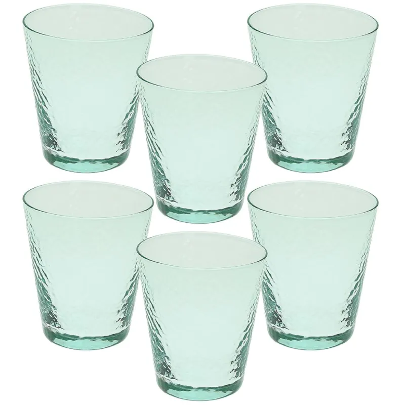Professionale Set 6 Bicchieri Cc330 Verde Vetro Alice Vetro Verde