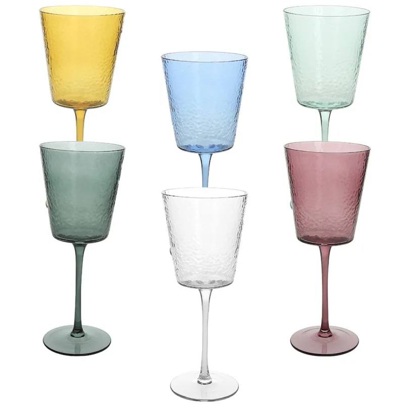 Occasione Imperdibile Set 6 Calici Cc370 Assortiti Vetro Alice Vetro Multicolor