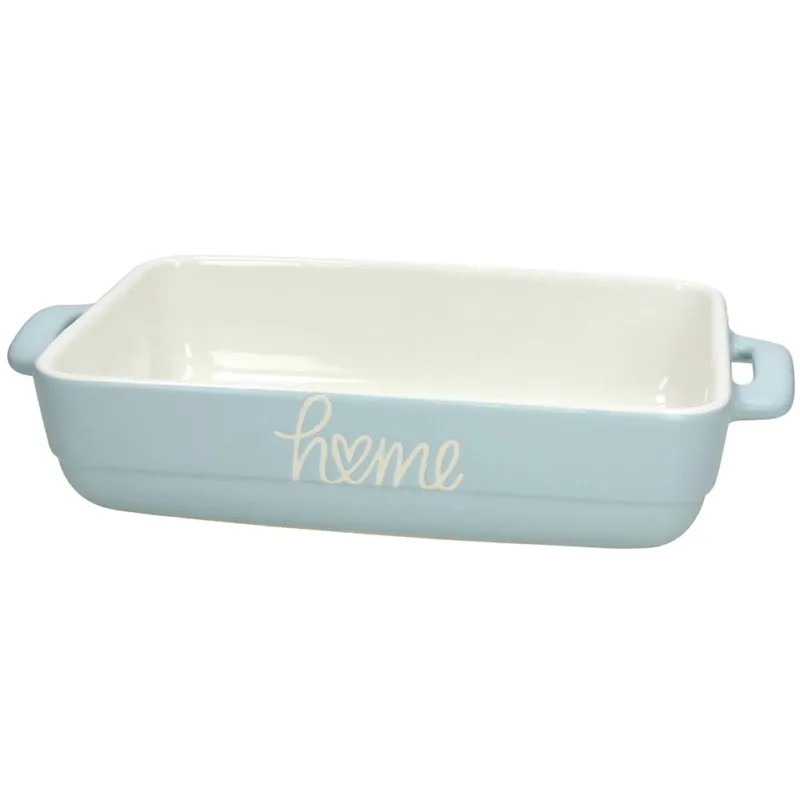 Economico Baking Dish rectangular with handles Brigitte Stoneware Azzurro