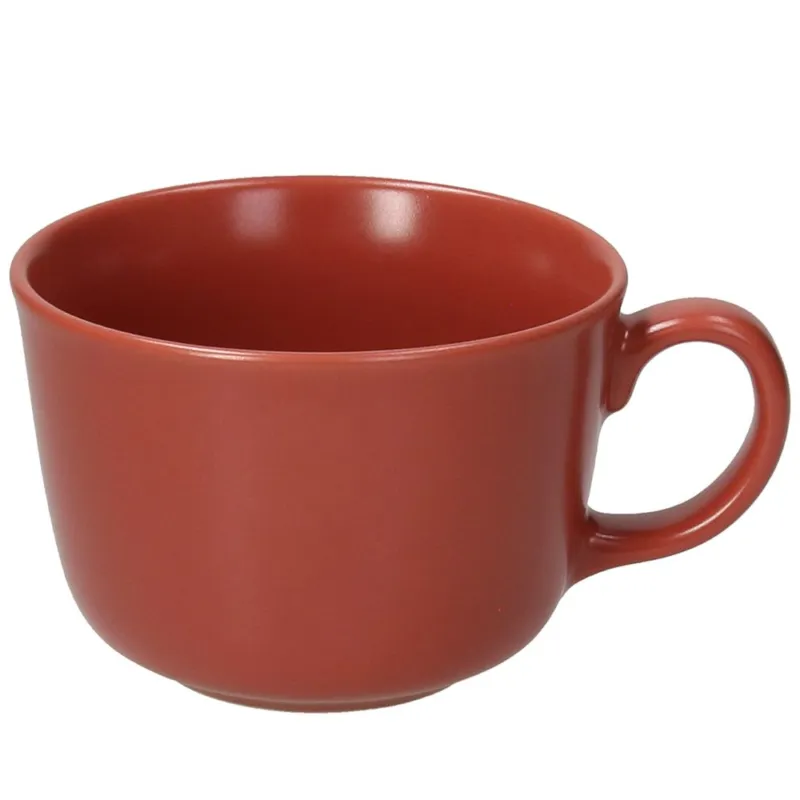 Saldi Tazza colazione 450 cc Rosso Mela Super Strong Stoneware Rosso