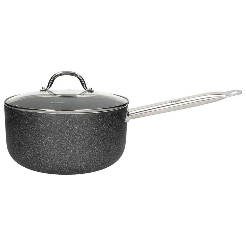 Consegna Rapida Casseruola con coperchio 18 cm Alluminio Grigio